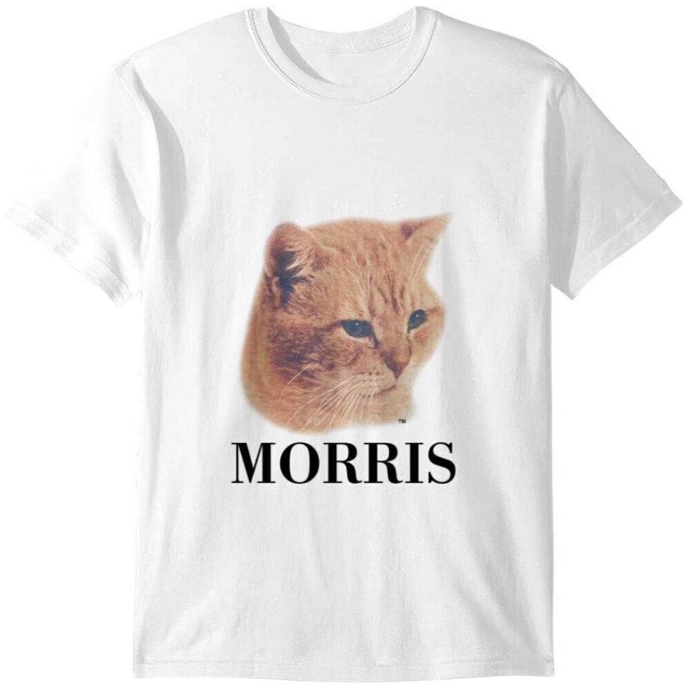 Morris Cat Graphic T-Shirt Classic Cat Lover Gift Casual Streetwear Animal Tee